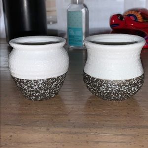 Two Small Ceramic Pots